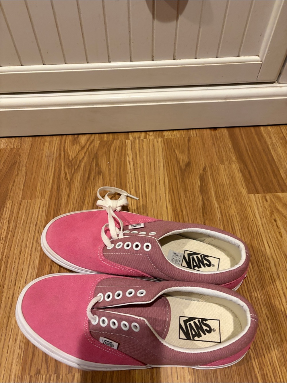 Vans Two-Tone Pink Canvas Sneakers - Picture 5 of 7